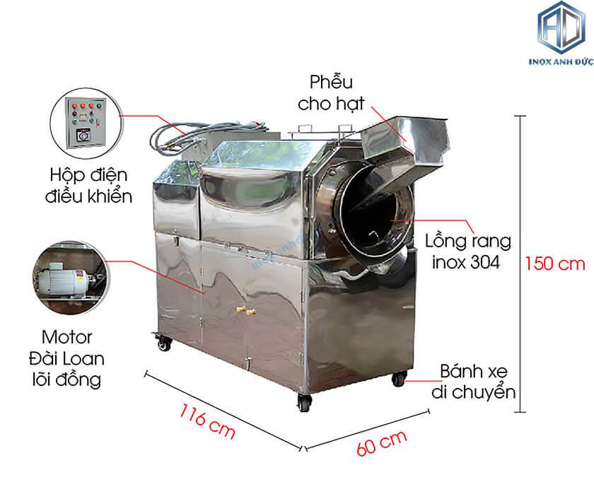 Nguyên lý hoạt động máy rang hạt hướng dương